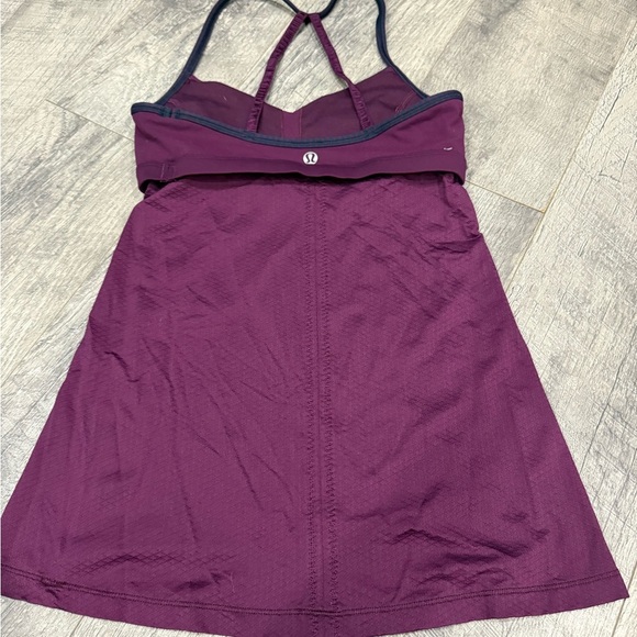 Purple and Navy Striped Dress - Picture 2 of 2